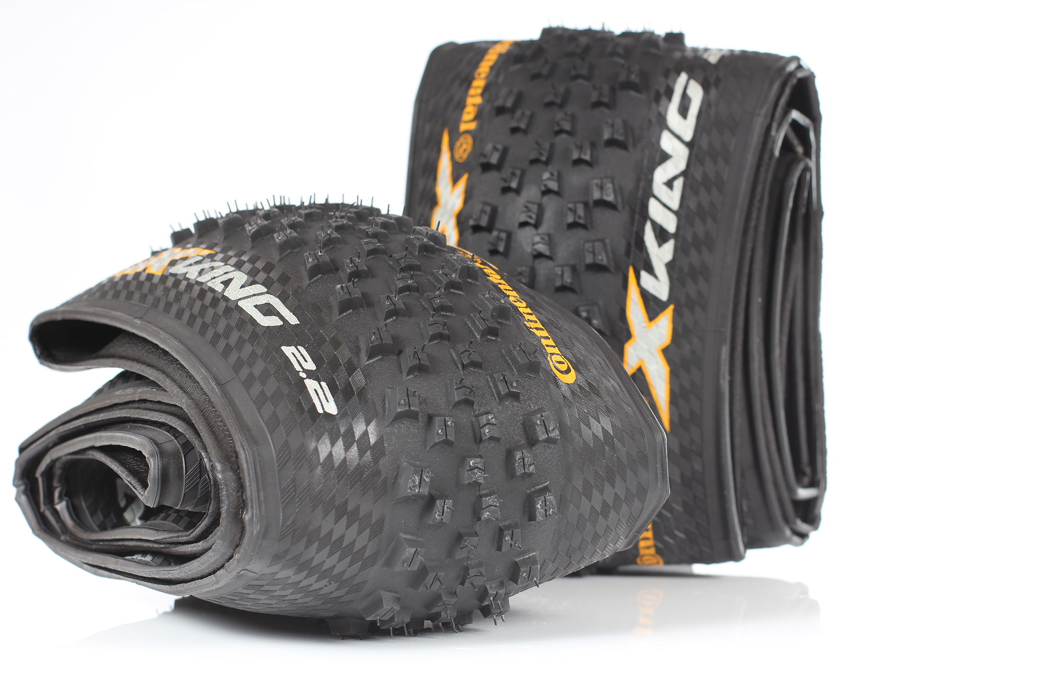 Pair Of Continental Mountain King Tires – 26 X 2.30, Wired, Pure Grip Compound, MTB