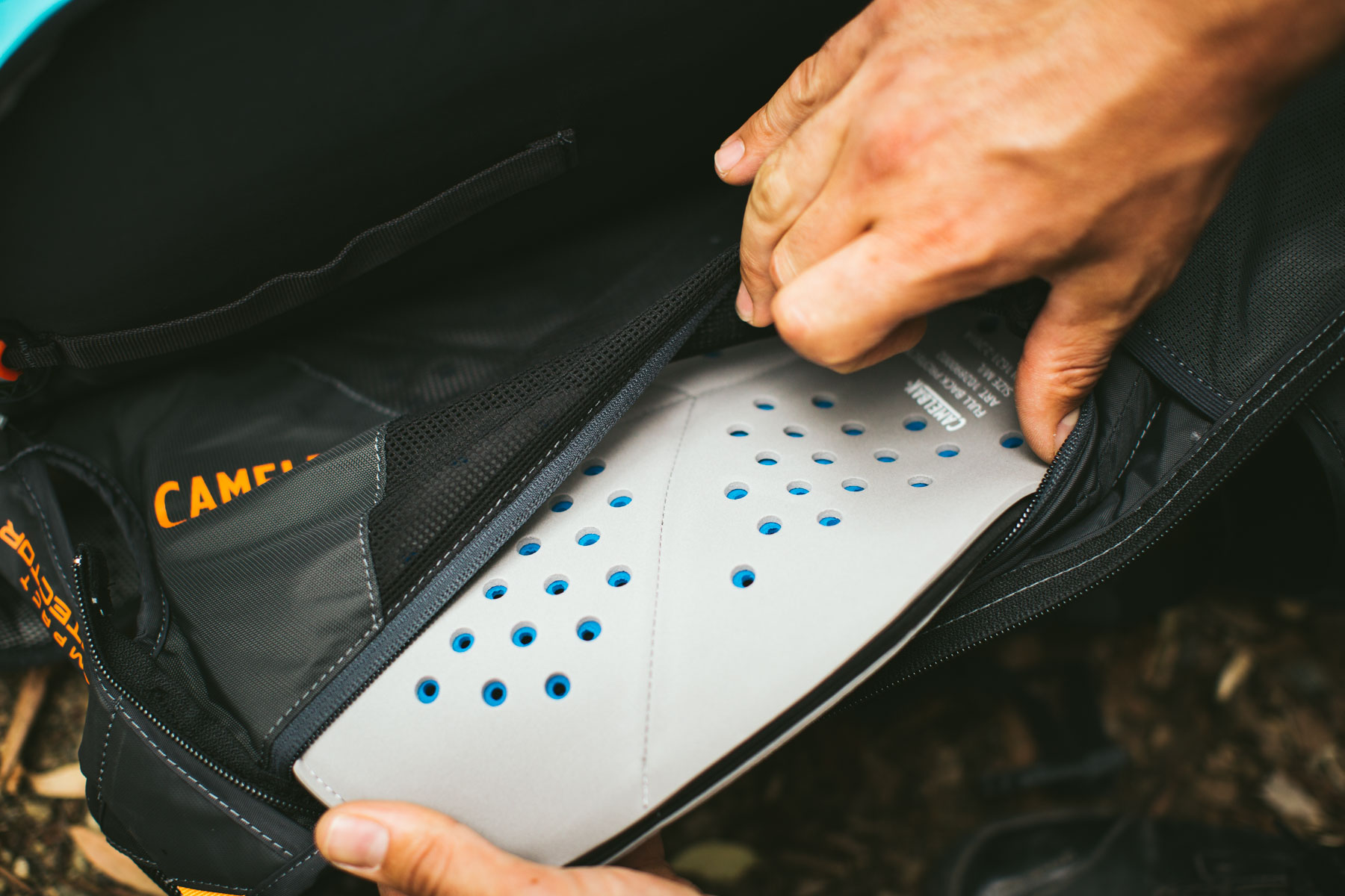 hydration pack with back protector