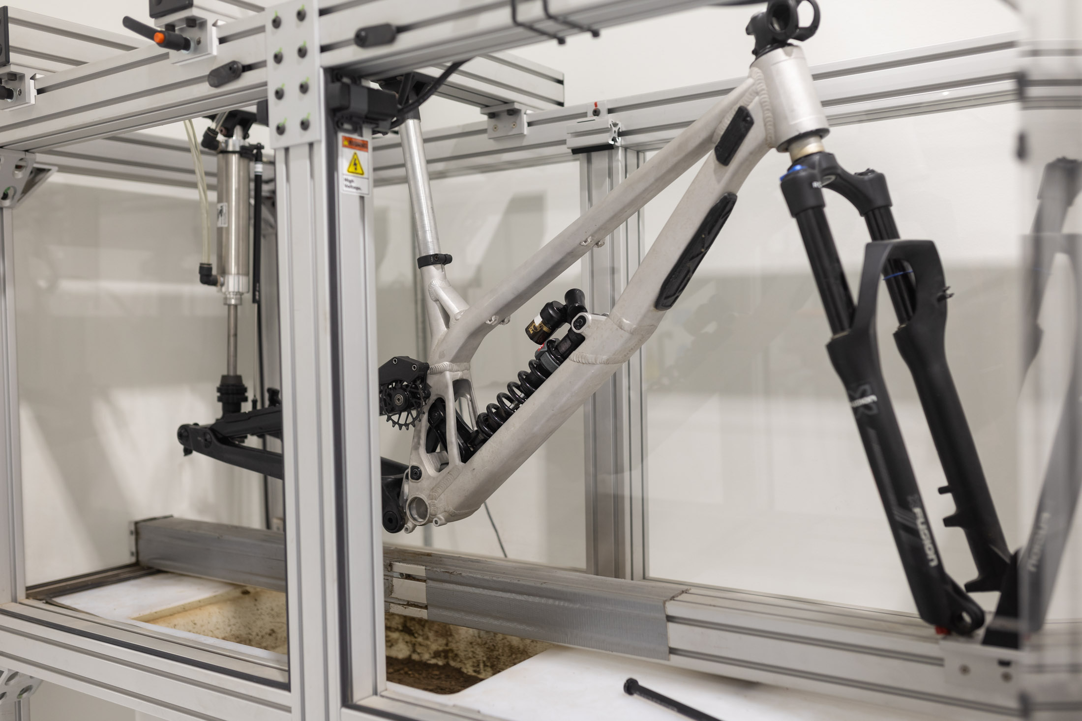 A prototype of the Norco Team DH frame.